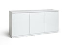 Home Jenson 3 Door Sideboard - White Gloss | Modern Storage Cabinet