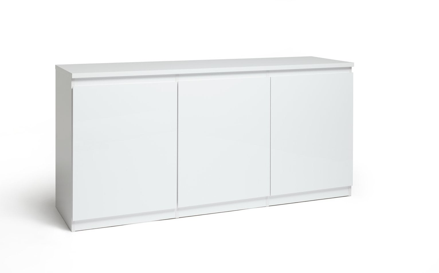 Home Jenson 3 Door Sideboard - White Gloss | Modern Storage Cabinet