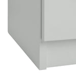 Home Brisbane 3 Drawer Bedside - Grey