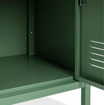Stevie 1 Door Bedside Table Green | Bedroom Nightstand Storage Cabinet