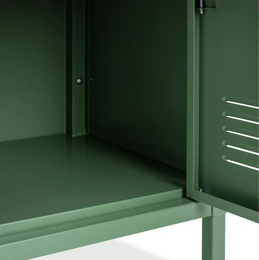 Stevie 1 Door Bedside Table Green | Bedroom Nightstand Storage Cabinet
