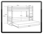 Detachable Bunk Bed with Trundle - White | Convertible Bedroom Setup
