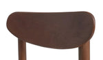 Hanna Pair of Wood Dining Chairs Walnut | Modern Kitchen Dining Seating Set