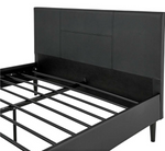 Skylar Modern Double Bed Frame Metal Slats For Bedroom 4FT6 With Mattress- Black