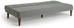 Odeon Fabric 2 Seater Clic Clac Sofa Bed - Grey | Stylish Fold Out Futon Couch