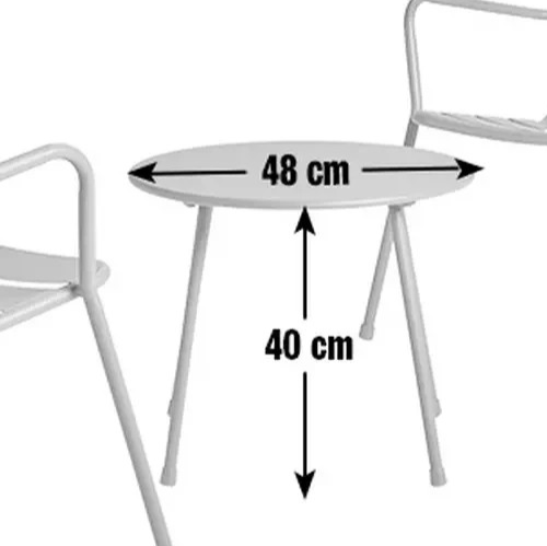 Annika 2 Seater Metal Garden Table - Green