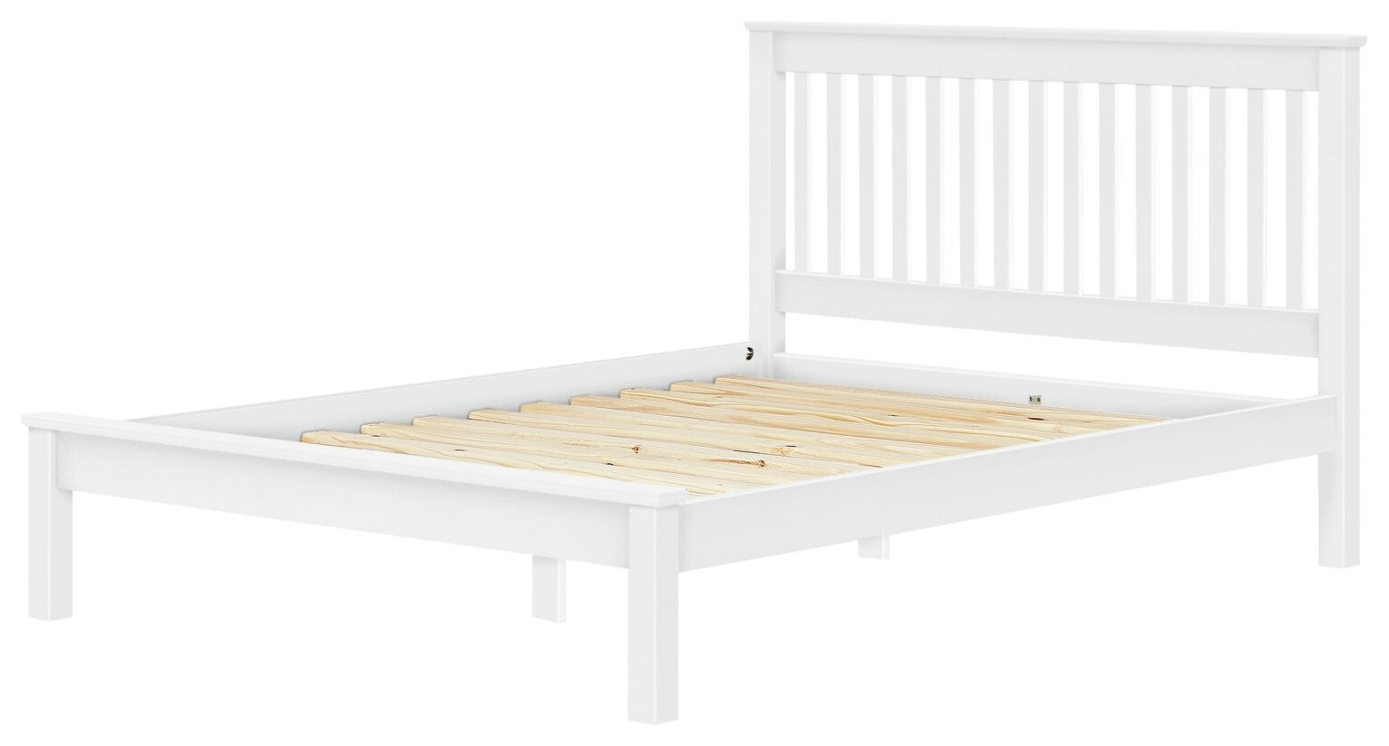 Aspley Kingsize Wooden Bed Frame - White (S)