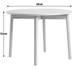 Jessie Wood 4 Seater Folding Table - Walnut