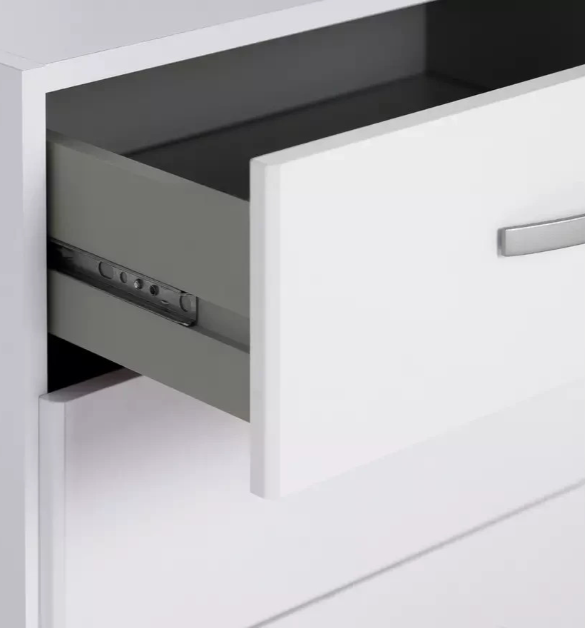 Hallingford 3 Door 3 Drawer Wardrobe-White Gloss (B GRADE)