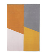 Geometric Block Mustard Cut Pile Rug - 230x160cm