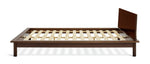 Akio Double Wooden Platform Bed Frame - Walnut | Platform bed frame double