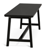 Kyoto Solid Wood Dining Bench - Black | Sleek Dark Aesthetic
