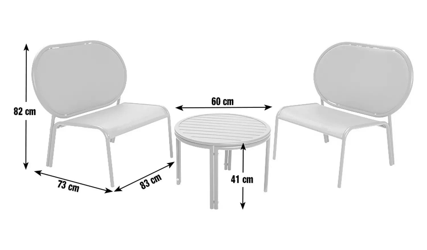 Habitat May 2 Seater Metal Garden Bistro Set - Green