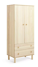 Akio 2 Door 2 Drawer Wardrobe Pine | Bedroom Storage Furniture Wardrobe