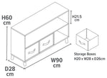 Liberty House Kids Storage Unit with Storage Bins - White ( B Grade 39527 )