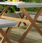 Richmond 6 Seater Wooden Patio Set - Grey ( B Grade 29488 - 29489 - 29491 )