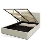 Halstead Small Double End Lift Ottoman Bed - Cream | Practical Lift Access