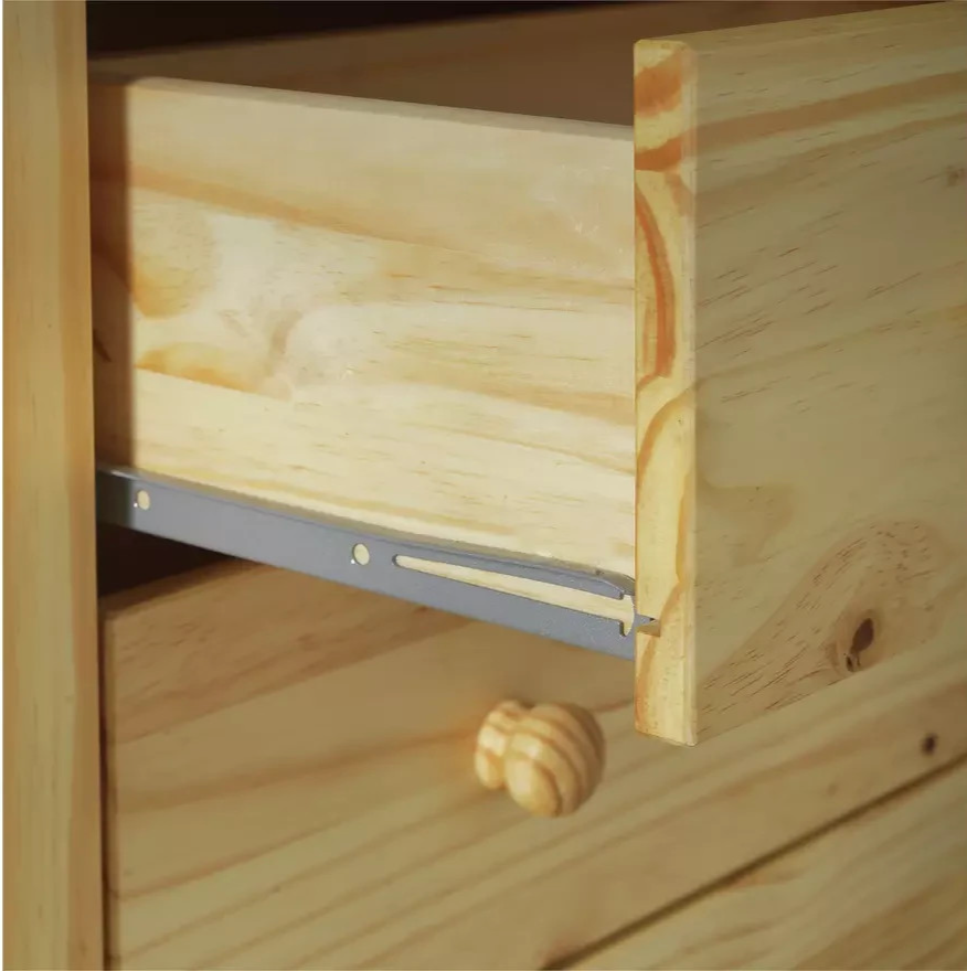 Home Scandinavia 5 Drawer Chest Pine | Bedroom Storage Solid Furniture Unit
