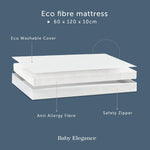 Baby Elegance Starlight Baby Cot with Mattress - White