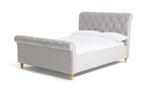 Harrogate Kingsize Velvet Bed Frame - Silver | Luxury Bedroom Style