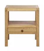 Radius 1 Drawer Bedside Table Oak | Bedroom Nightstand Furniture