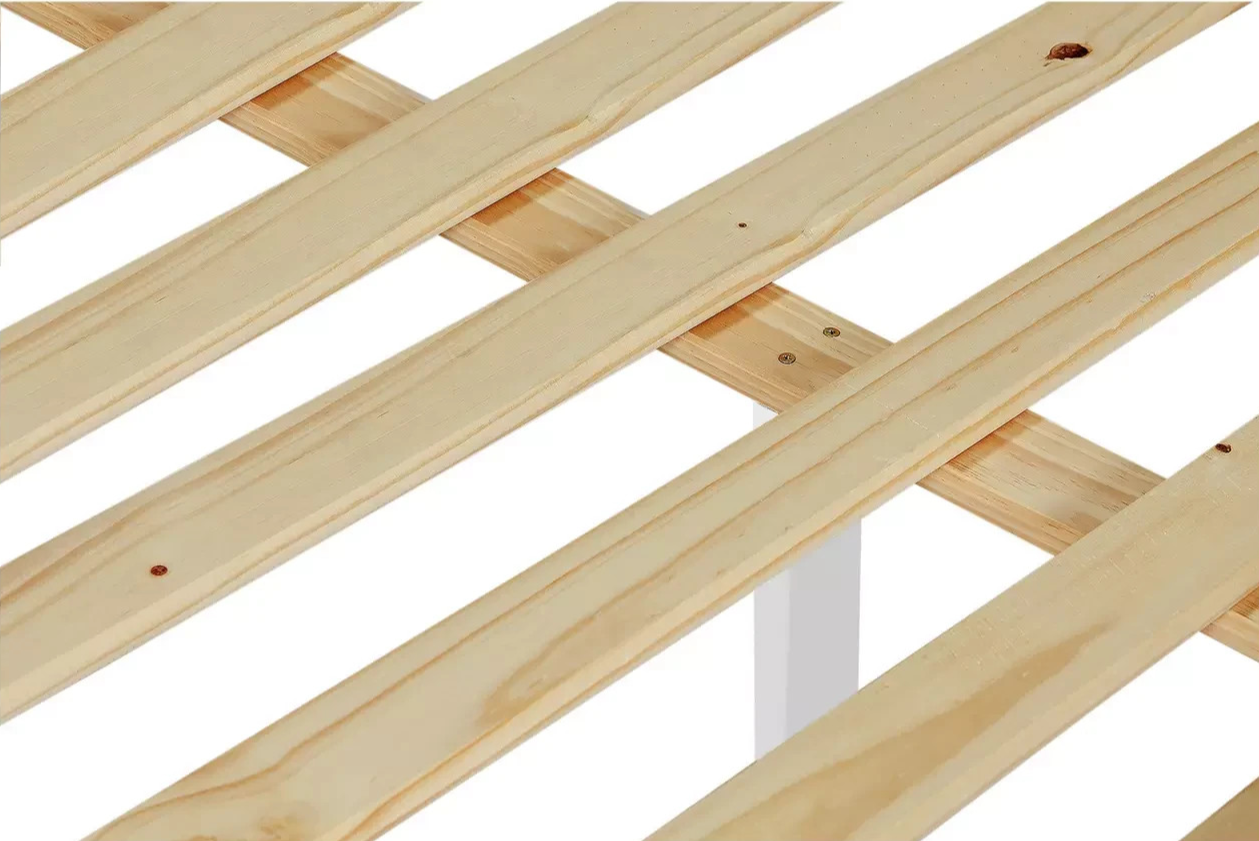 Home Aspley Kingsize Wooden Bed Frame - White ( B Grade )