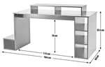 Home Gaming Desk - White | Modern Stylish Computer Desk Gaming Setup Workspace