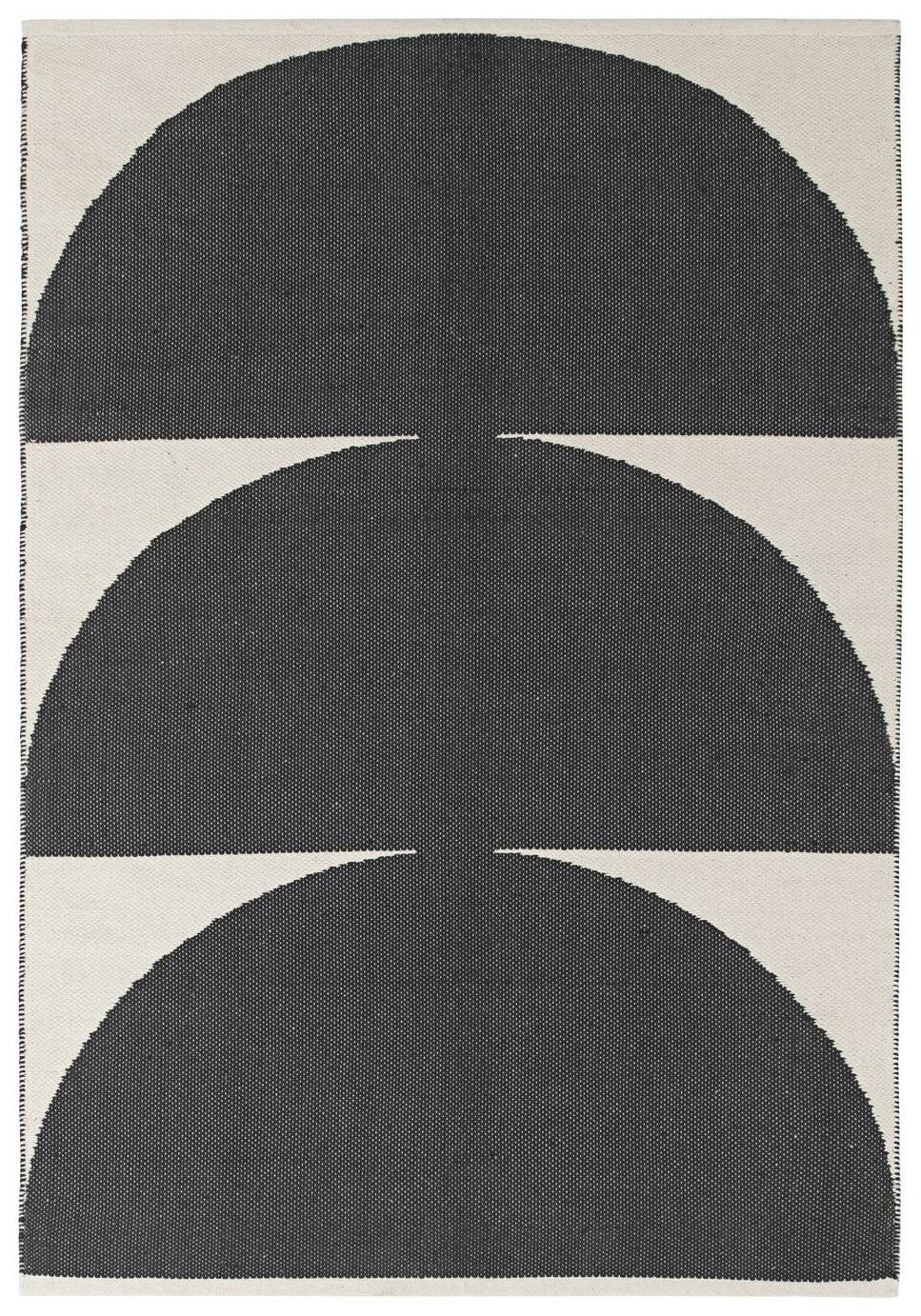 Habitat Half Moon Black & White Cotton Flatweave Rug