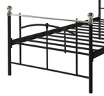 Yani Single Metal Bed Frame - Black | Kids Bedroom Furniture Guest Sleep Frame