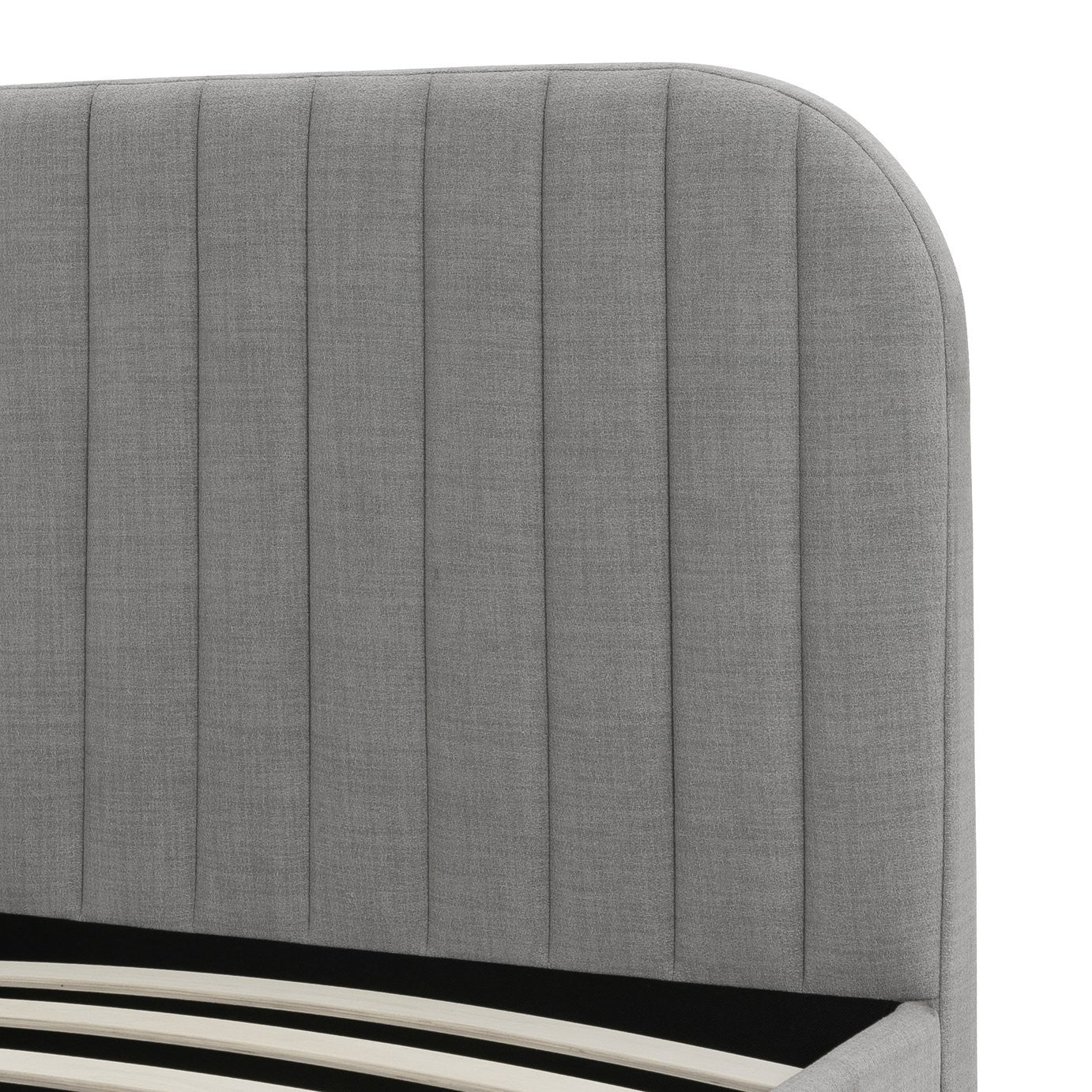 Home Fulford Single Fabric Bed Frame - Grey | Fabric upholstered bed