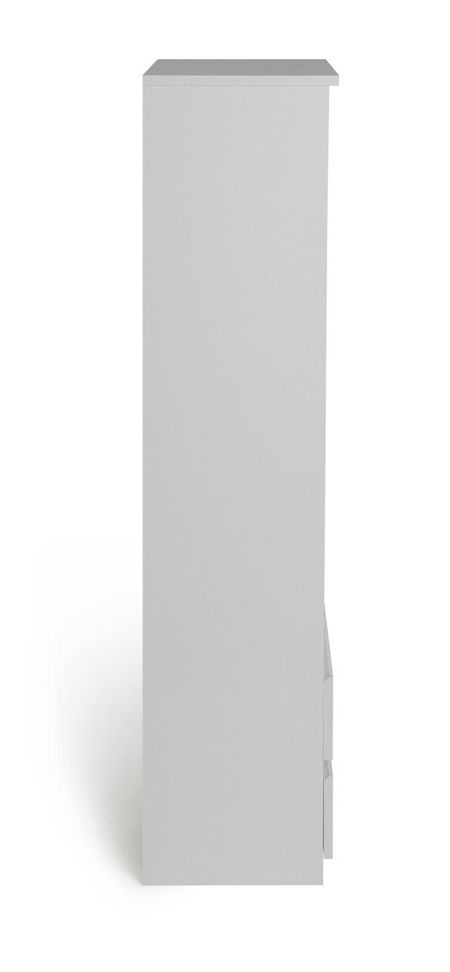 Home Jenson Narrow Bookcase - White Gloss | Slim Home Storage