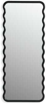 Black Wiggle Full Length Wall Mirror - 60x150cm