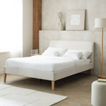 Ren Double Bed Frame - Cream | Stylish Sleeping Solution