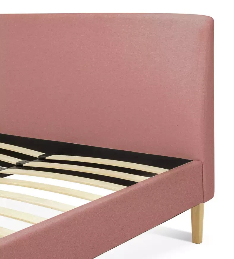Ren Double Fabric Bed Frame Pink | Modern Bedroom Furniture Bedstead