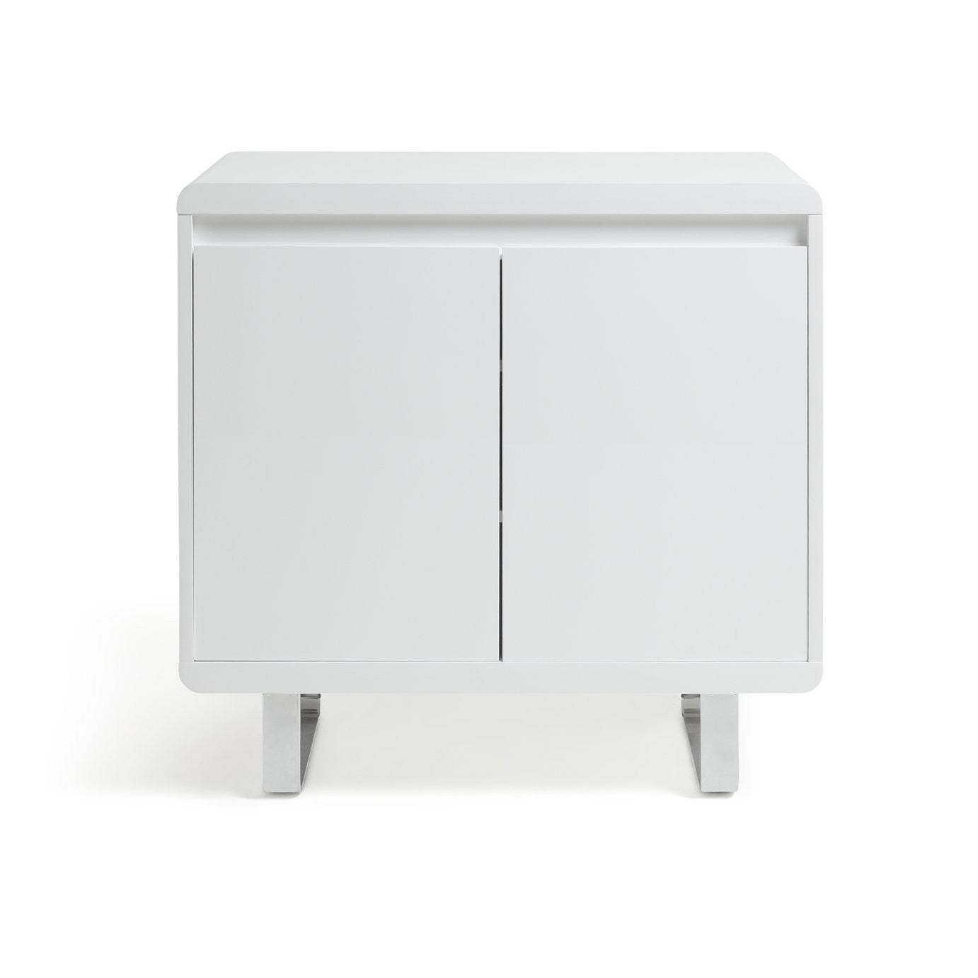 Sleigh 2 Door Sideboard - White Gloss | White Gloss Furniture for Living Room