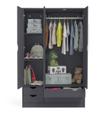 Pagnell 3 Door 4 Drawer Wardrobe - Grey