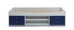Malibu Storage Cabin Bed - Blue & White | Compact kids bed with underbed storage