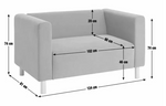 Home Moda Fabric 2 Seater Sofa - Grey | Compact Lounge Design