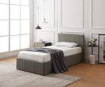 Home Lavendon Single End Open Ottoman Bed Frame - Grey | Gas lift bed