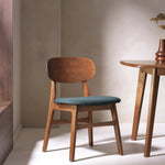x Scion Esala Fabric Dining Chair - Walnut | Harmonious Blend Retro Aesthetics