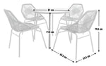 Habitat Hector 4 Seater Rattan Effect Patio Set - Green