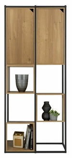 Habitat Loft Living Tall Shelving Unit - Light Oak | Oak Shelf Storage Bookcase