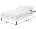 Skylar Small Double Bed Frame - Black | Metal Bed Frame for Bedroom Guest Room