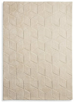 Habitat 60 Geo Carved Rug - 120x170cm - Natural