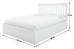 Home Aspley Small Double Wooden Ottoman Bed - Grey | Practical Lift Access