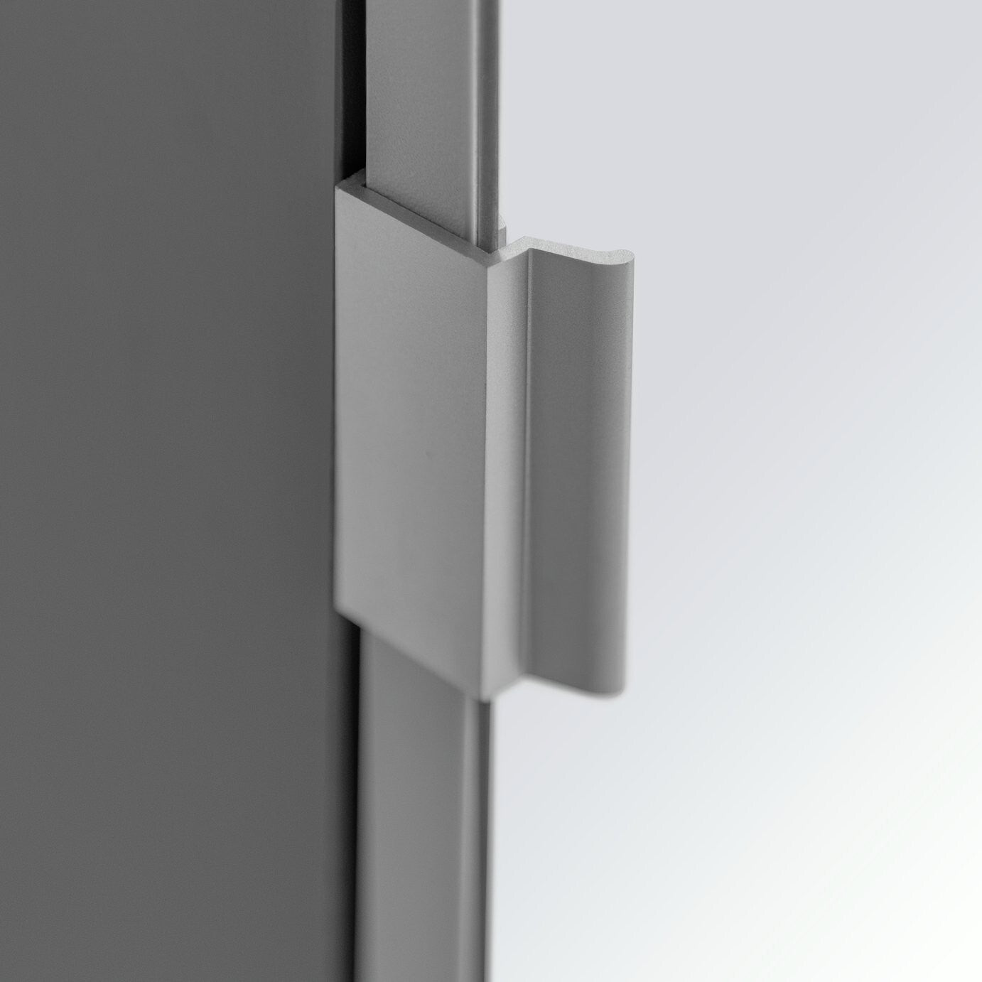 Habitat Munich 1 Door Mirror Wardrobe - Anthracite ( B Grade 34725 )