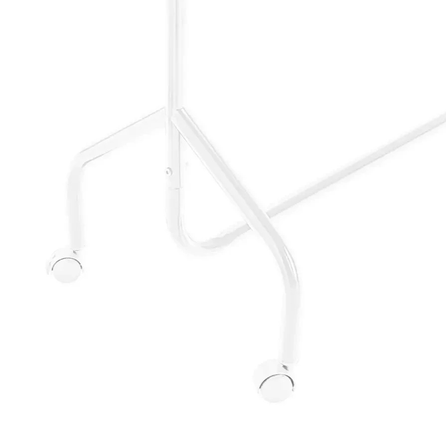 Home Heavy Duty Single 4 Feet Clothes Rail White | Garment Hanging Rail Clothes 