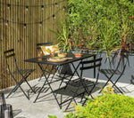 Habitat Eve 4 Seater Folding Metal Patio Set - Black (B+)