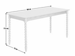 Blaire Bobbin Wood Veneer Dining Table Oak | Modern Wooden Dining Table