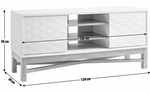 Zander Textured TV Unit - Grey (B Grade)
